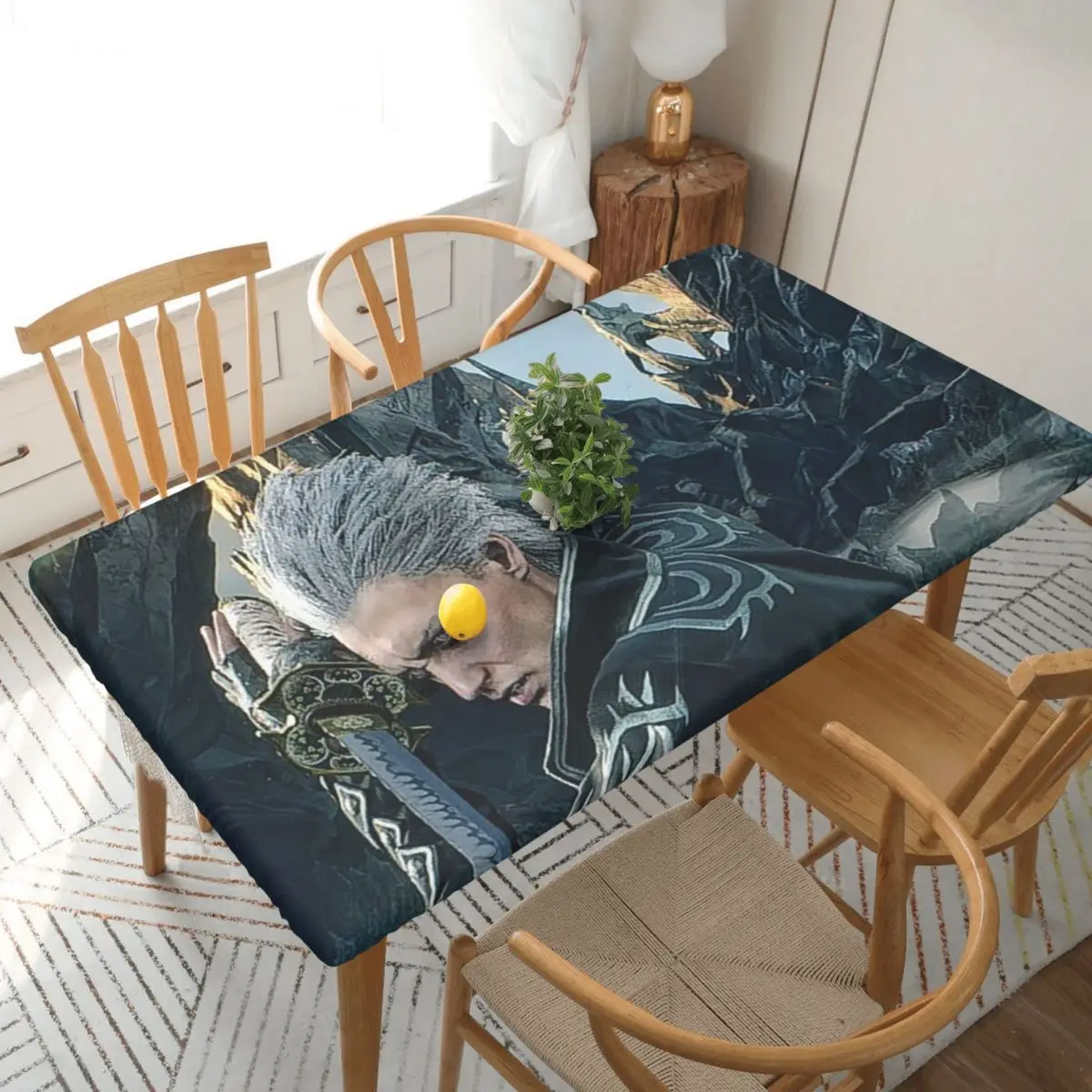 Vergil From The Devil May Cry Seri Custom Rectangular Tablecloth Oilproof Table Cover for Festival Party Decorations Table Cloth