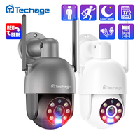 Techage 8MP 4K 2K PTZ Wireless IP Camera Video Security Surveillance WIFI Camera Outdoor AI Red-Blue Light Alarm Human Detected