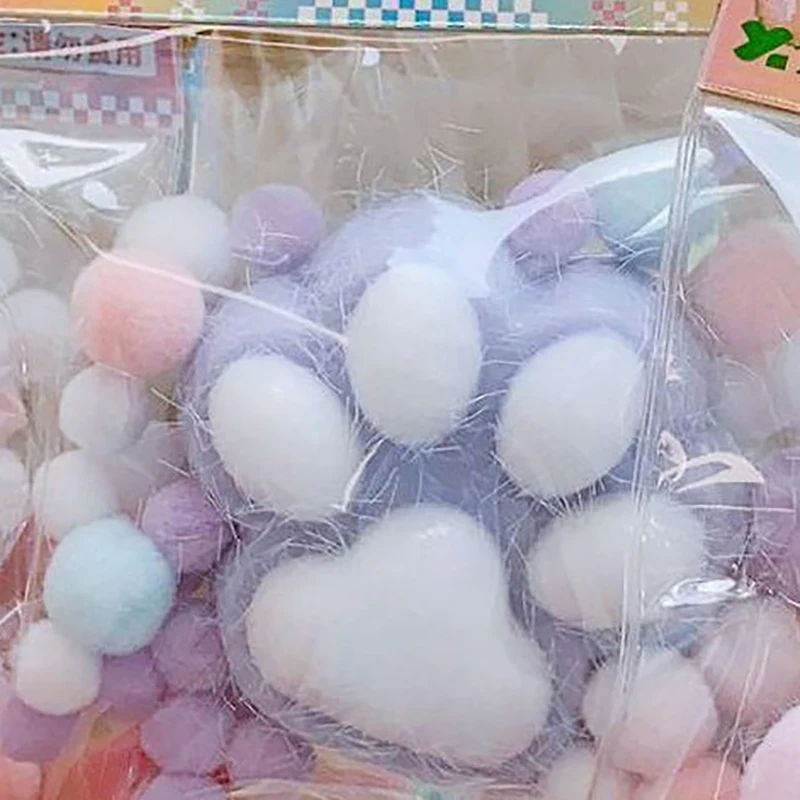 DIY اكسسوارات اسفنجي جديد تململ لعبة صغيرة Kawaii أفخم القط باو خنزير صغير أرنب لطيف الوردي القط القدم الضغط الدعائم