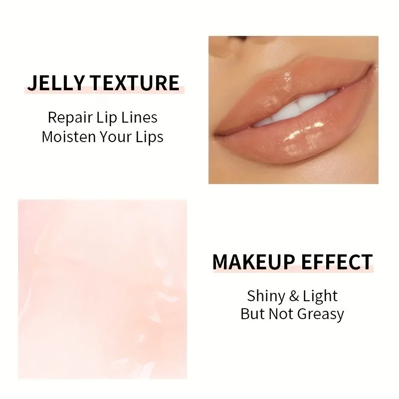 Clear Lip Gloss Hydrates Moisturizer Lasting Moisture Jelly Texture Gloss Reduce Dry Lip Balm