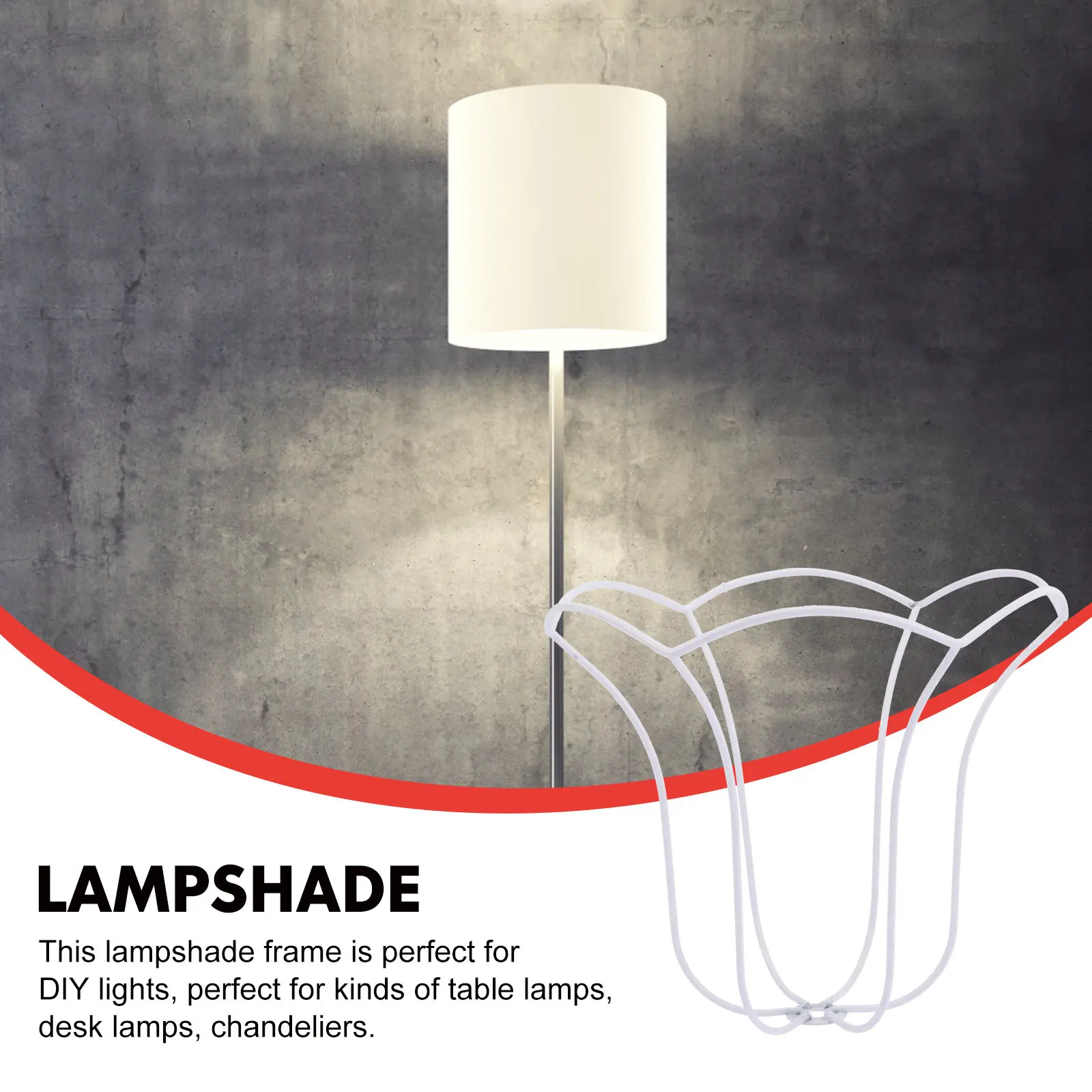 DIY Iron Lampshade Frame Sturdy Lamp Shade Holder for Table Floor Crystal Lamps Chandelier Lighting Decoration