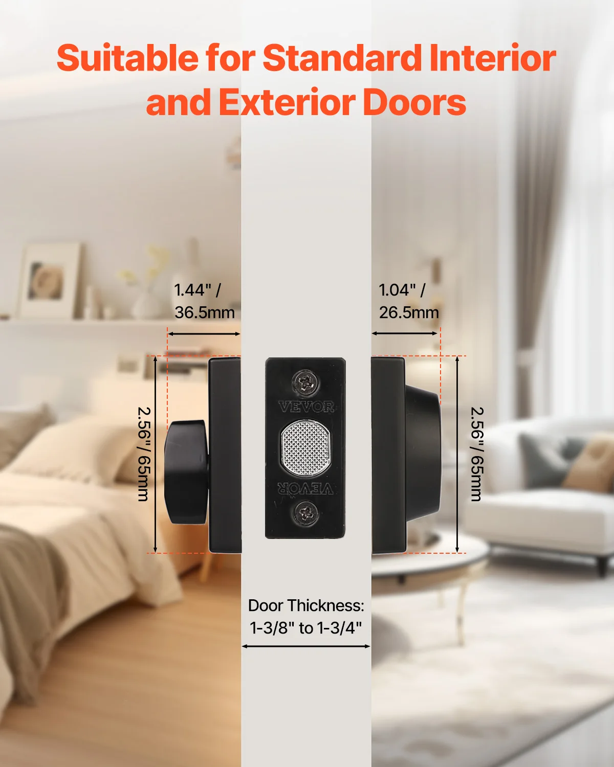 SucceBuy Deadbolt Lock Square Single Cylinder Dead Bolt Keyed Fits Standard Size Interior Exterior Doors Full Metal 3 Keys