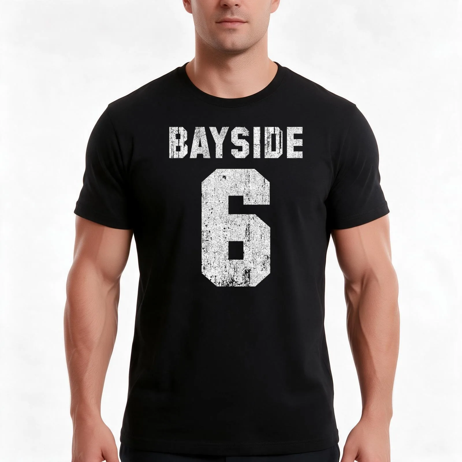 Bayside High Slater Football Jersey T-Shirt Summer Casual Cotton Tee Oversized Streetwear Tops Vintage Graphic Print