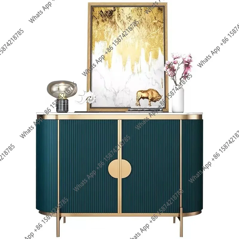 J Z 67 Light Luxury Rock Slab Dining Side Cabinet Modern Simple Living Room Entrance Door Cabinet Wall Storage Cabinet Household