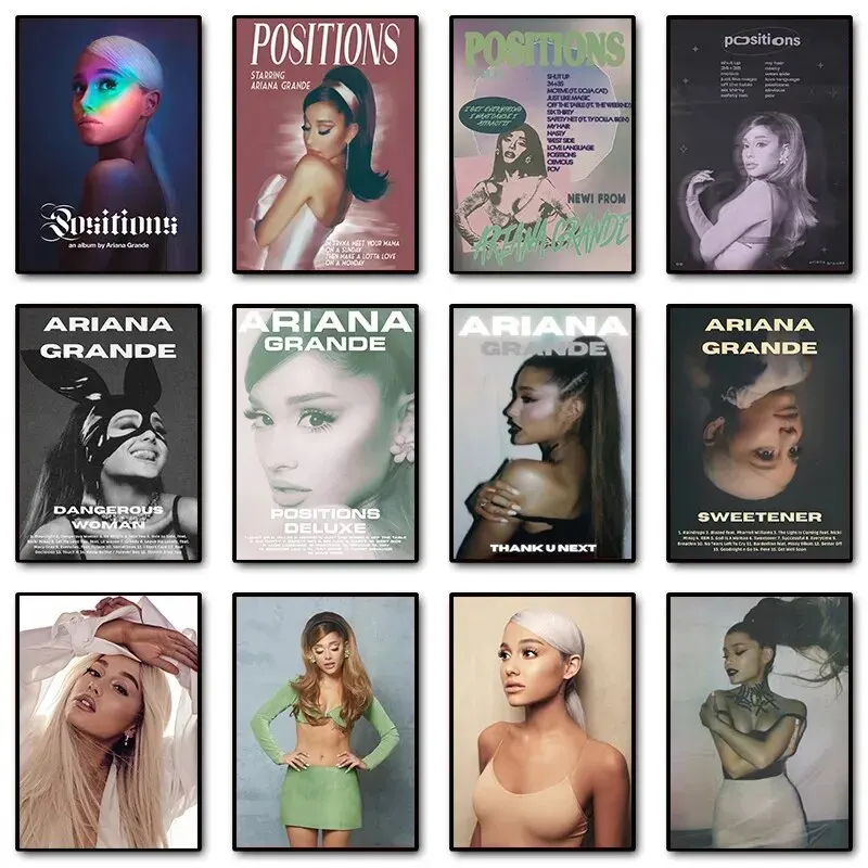 Singer Ariana Grande Positions Album Poster Canvas Painting  HD Printed Wall Art for Home Decor Fans Gift