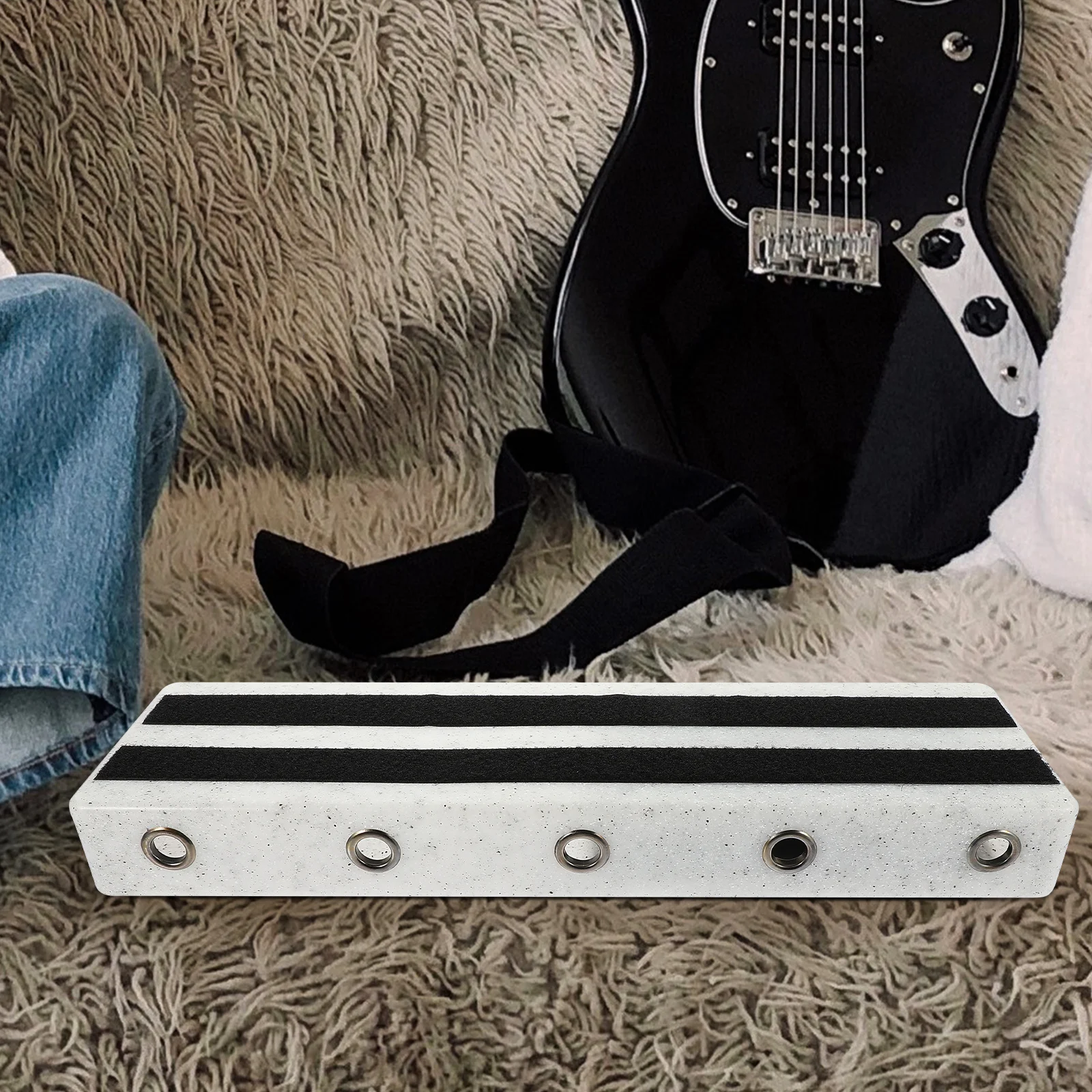 

Durable Electric Guitar Effector Pedal Board Sturdy Multiple Pedals Holder for Pedalboard Stage Performance Organizer Stand