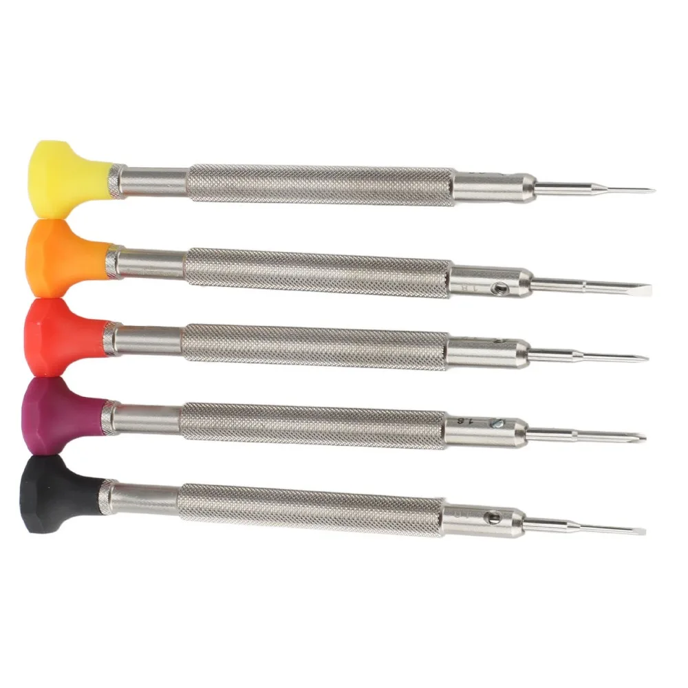 

5Pcs Micro Mini Precision Screwdriver 5 Blades Non-slip Eyeglass Tool Cross & Flat Boxed Watch Repair Kit Strap Disassembly