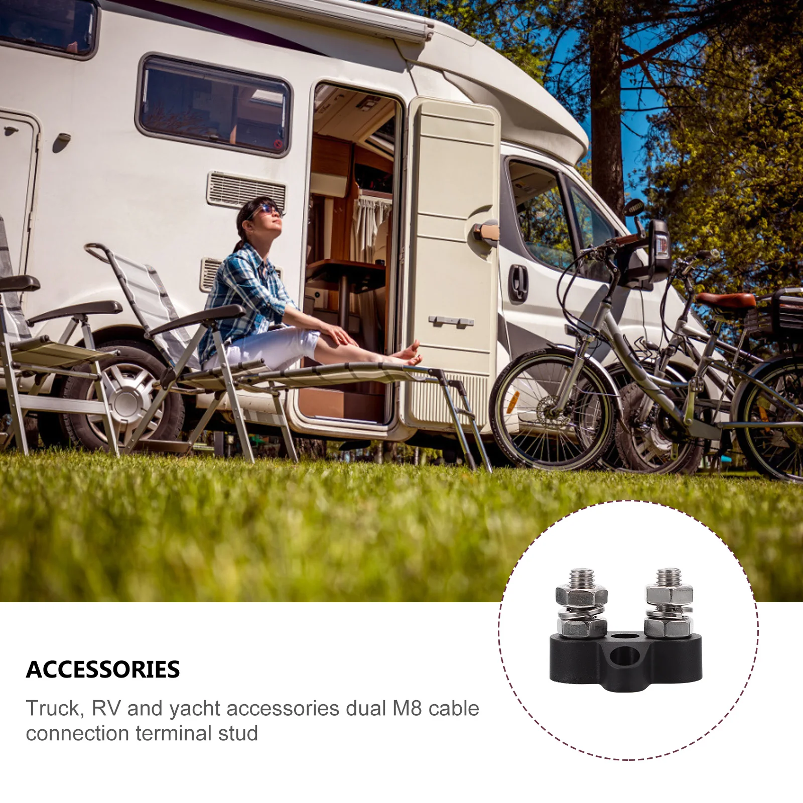 

Heavy Duty Bus Bar Terminal Block M8 for Car Truck Boat Wiring ganization Power Distribution Junction Block High Conductivity