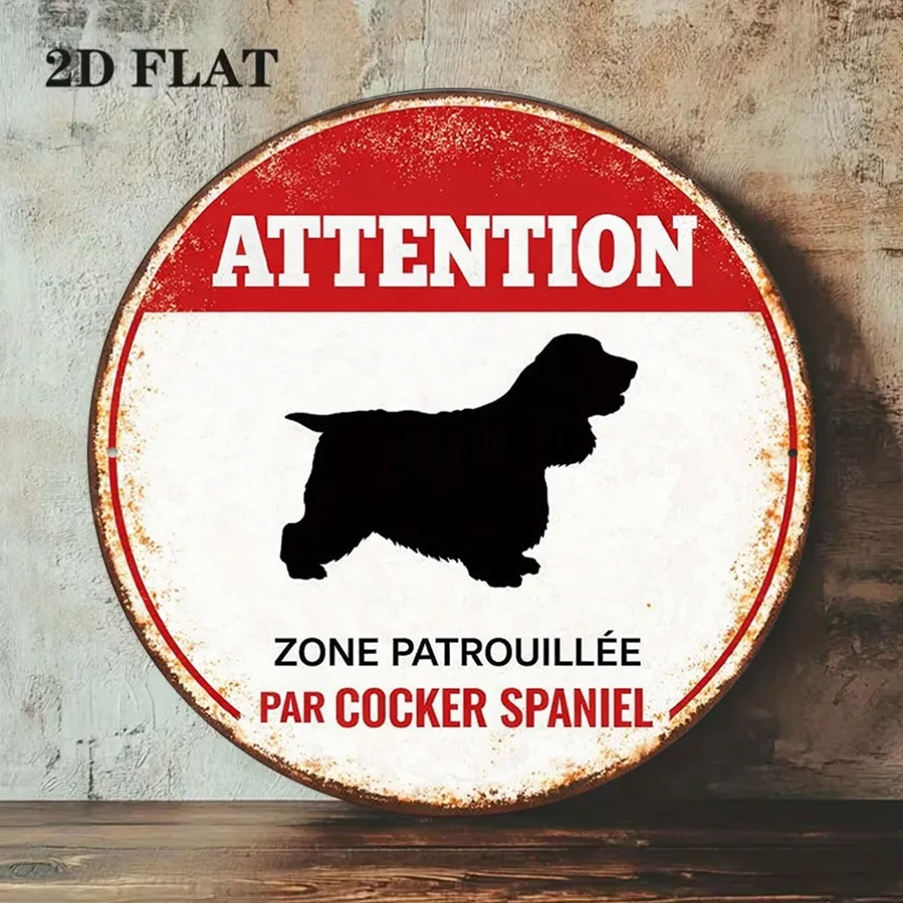 1pc 20.32 X 20.32 cm 2D Flat Circular Sign, Vintage Decorative Plaque of 