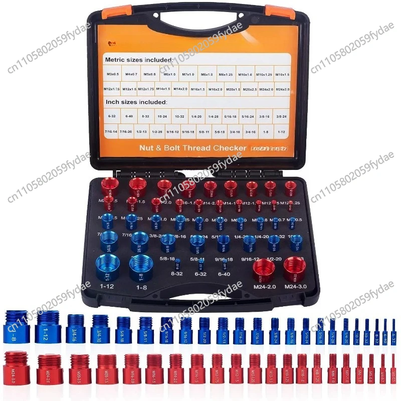 Nut and Bolt Thread Checker Male Gauge Male Inch Nut Checker