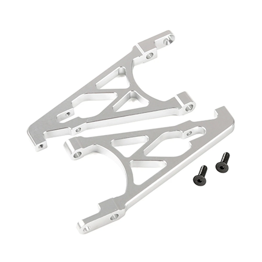 Staffa ammortizzatore posteriore interamente in metallo lavorato CNC per parti di giocattoli per auto Rc ROVAN KM HPI BAJA 5B 5T 5SC, Argento