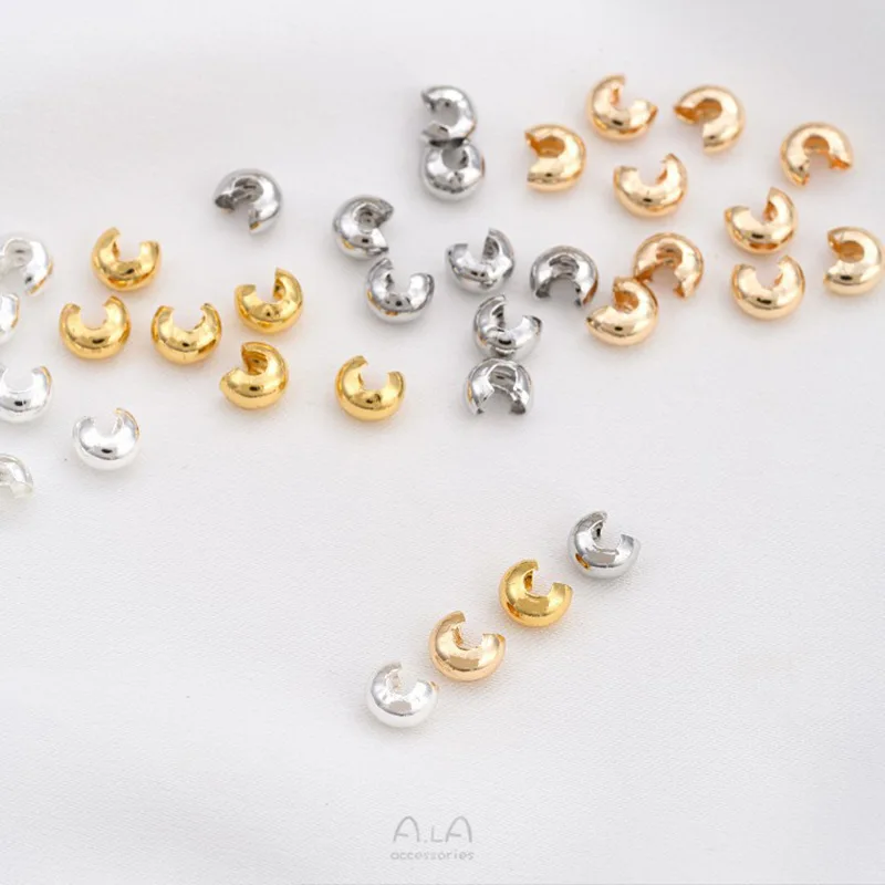 14K Gold Color Accessories Half-moon Buckle Crescent Buckle C Buckle Bracelet Positioning Bead End Handmade DIY Material
