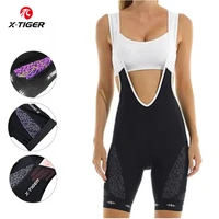 X-TIGER pantalones cortos con pechera para ciclismo para mujer, ropa para exteriores, paseo en bicicleta, medias con pechera acolchadas de 6 horas, ropa de ciclismo para mujer, pantalones cortos de montaña