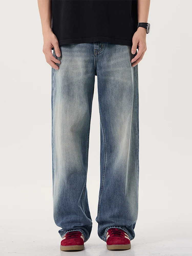 

Джинсы Bla Armada, повседневные, свободного кроя, прямые, синие, из хлопка, весна-осень, простые, удобные, для подростков...