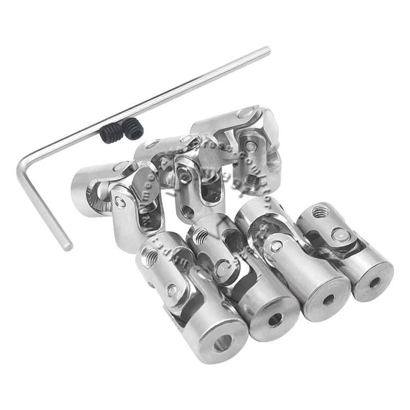 2/3/3.17/4/5/6/6.35/8/10mm Boat Car Shaft Coupler Motor Connector Metal Universal Joint Coupling