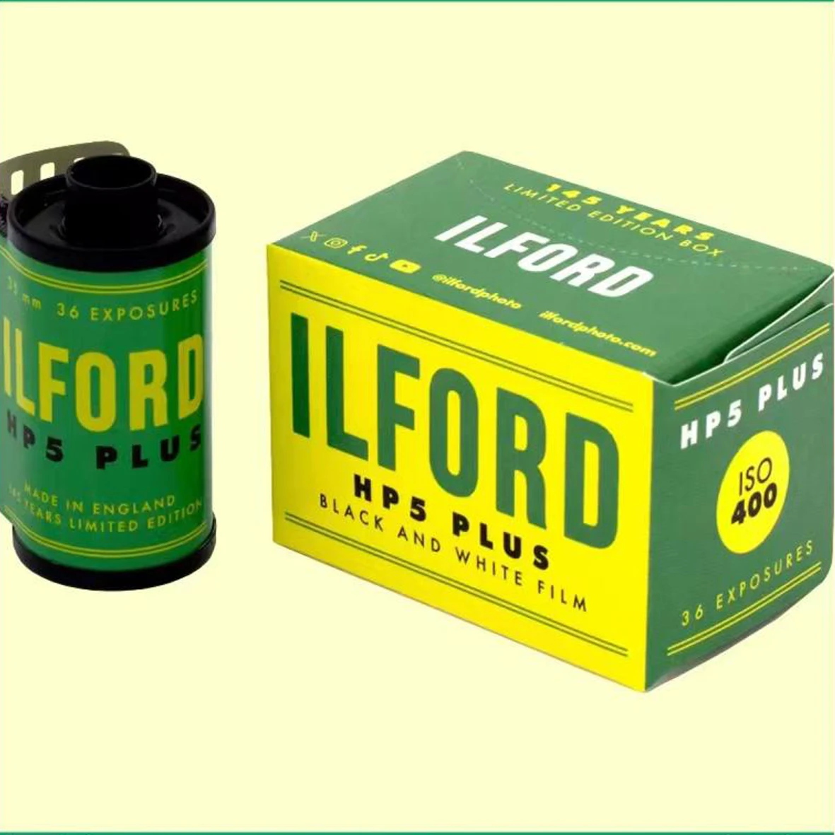 ILFORD HP5 PLUS 400 135 فيلم أبيض وأسود 1-10 لفات لكاميرا فيلم Kodak Fujifilm إصدار عتيق (متوافقة - 2028)