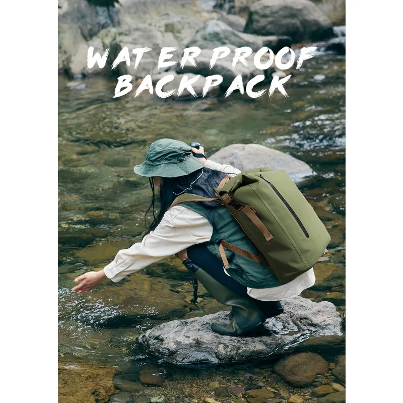 Outdoor Waterproof Bag 25L Camping Travel Rainforest Rafting Large Capacity Shoulder Multifunctional Waterproof Bag TPU