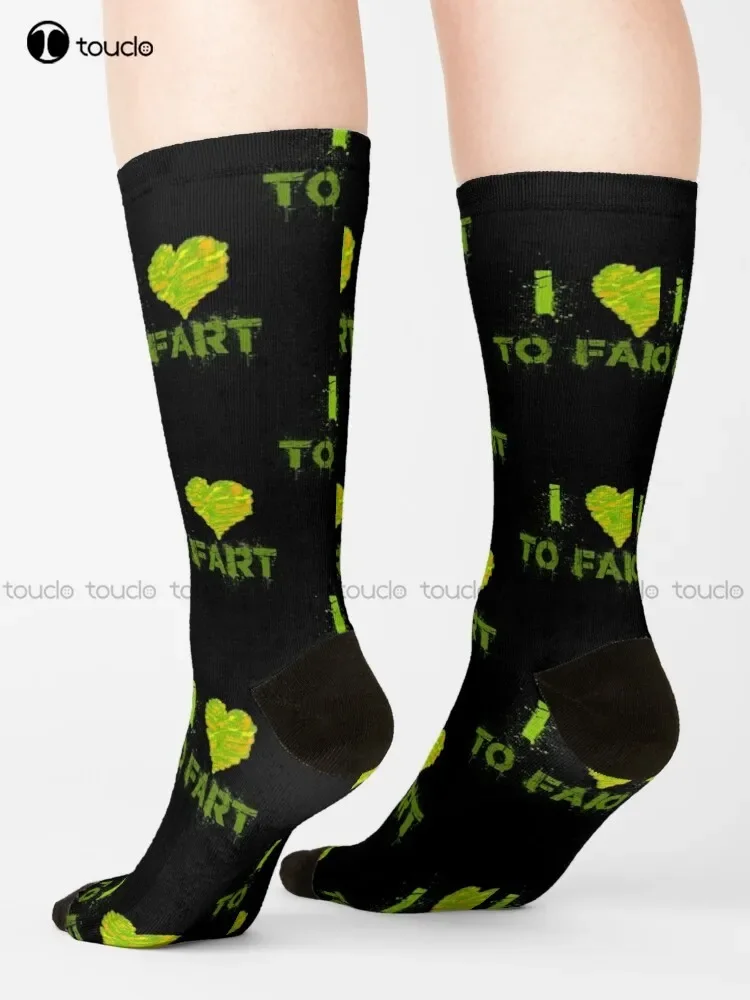 جوارب جرافيك I Love To Fart Socks 360 °   الطباعة الرقمية للجنسين الكبار في سن المراهقة الشباب الجوارب شخصية مخصصة هدية HD جودة عالية