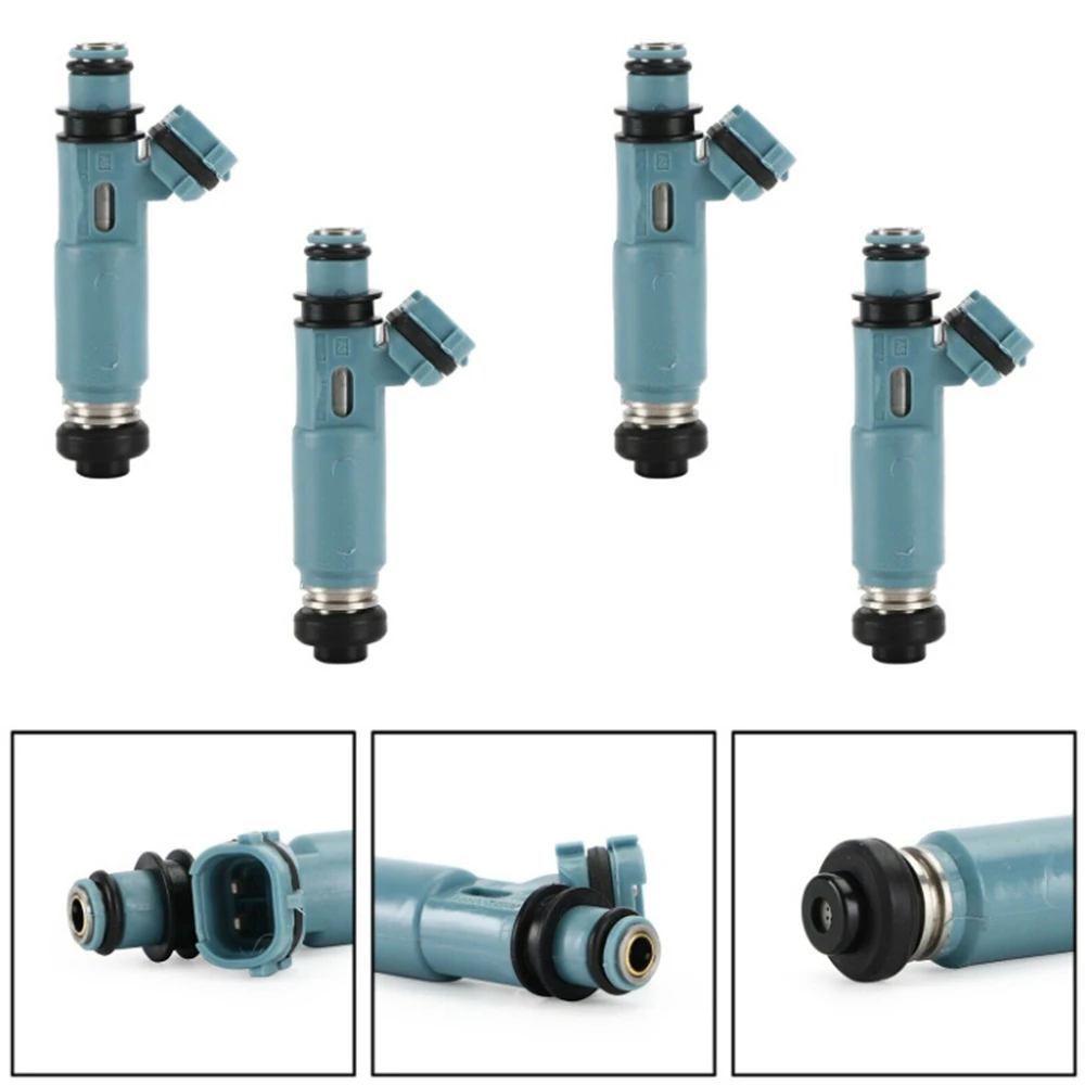 For MAZDA RX7 RX8 MX5 MIATA TURBO FC3S 52lb 550cc SET OF 4X AFTERMARKET HIGH PERFORMANCE BLUE FUEL INJECTORS 195500-4460