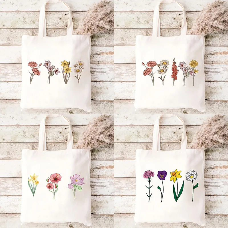 

Flower and Grass Handbag Fashionable Shoulder Bag Suitable for Travel and Daily Commuting, Simple Handbag for Men and Women