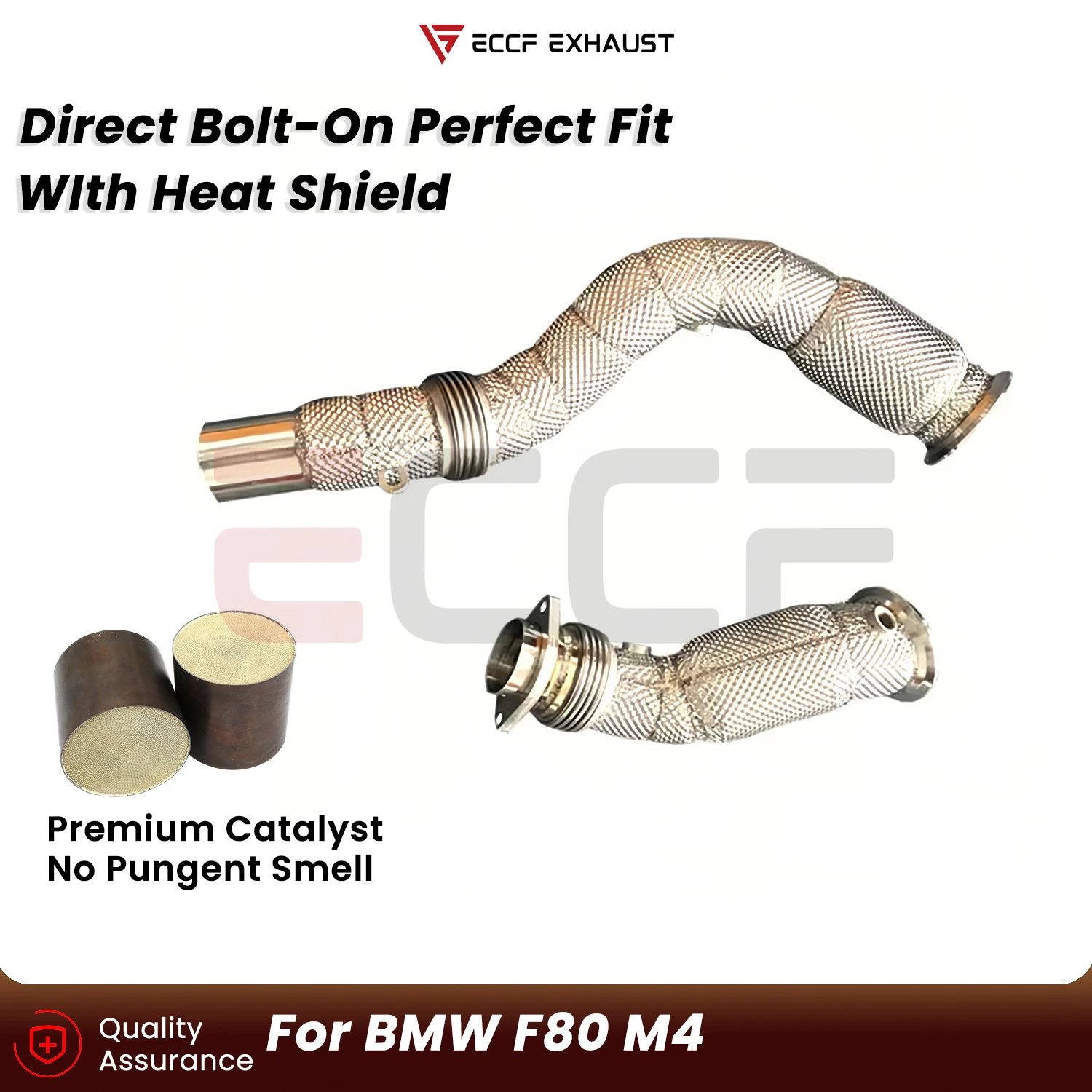 

Sporty Downpipe With Heat Shield For BMW F80 M4 Aggressive Exhaust Sound Plug and Play Upgrade Performance