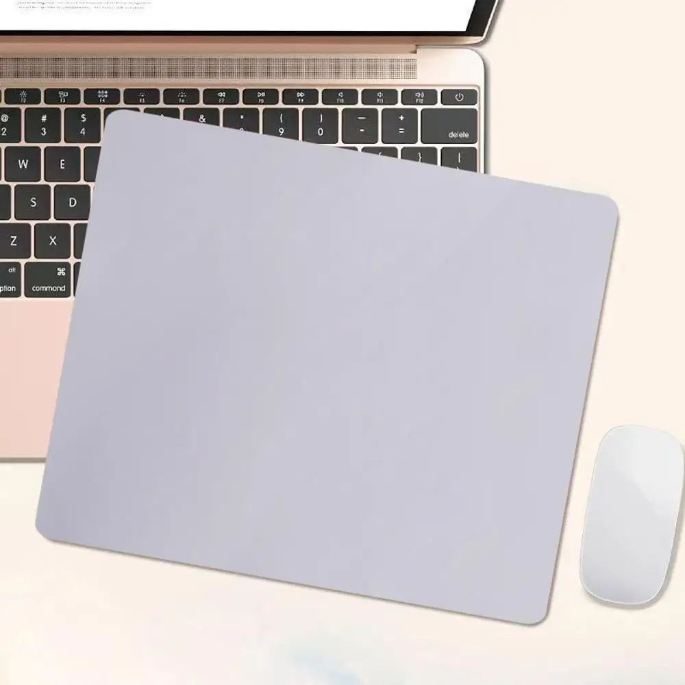 Simple Solid-Color Square Mouse Pad Tablemat Black Mousepad Grey Table Mat Small Rubber, Blue Pads Pink Rug White Mice Pad XS