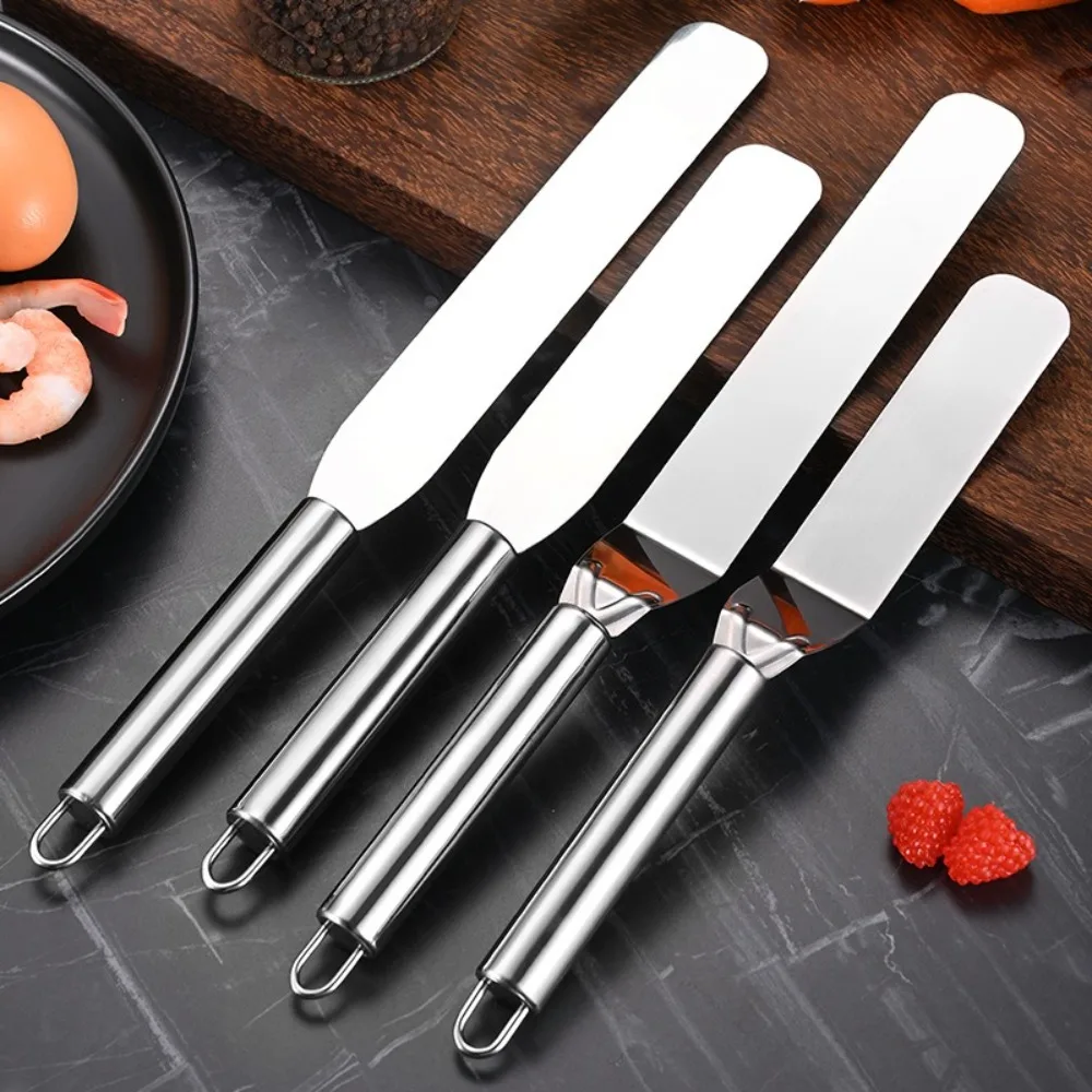 Stainless Steel Cream Spatula Curved/Straight 6/8/10 Inch Cake Spatula DIY Utensils Accessories Kitchen Pastry Cake Decor