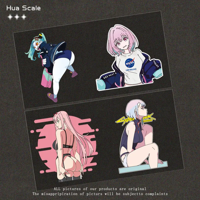 

Anime secondary sexy beauty reflective car sticker cartoon JDM car sticker gas tank cap sticker decoration accessories