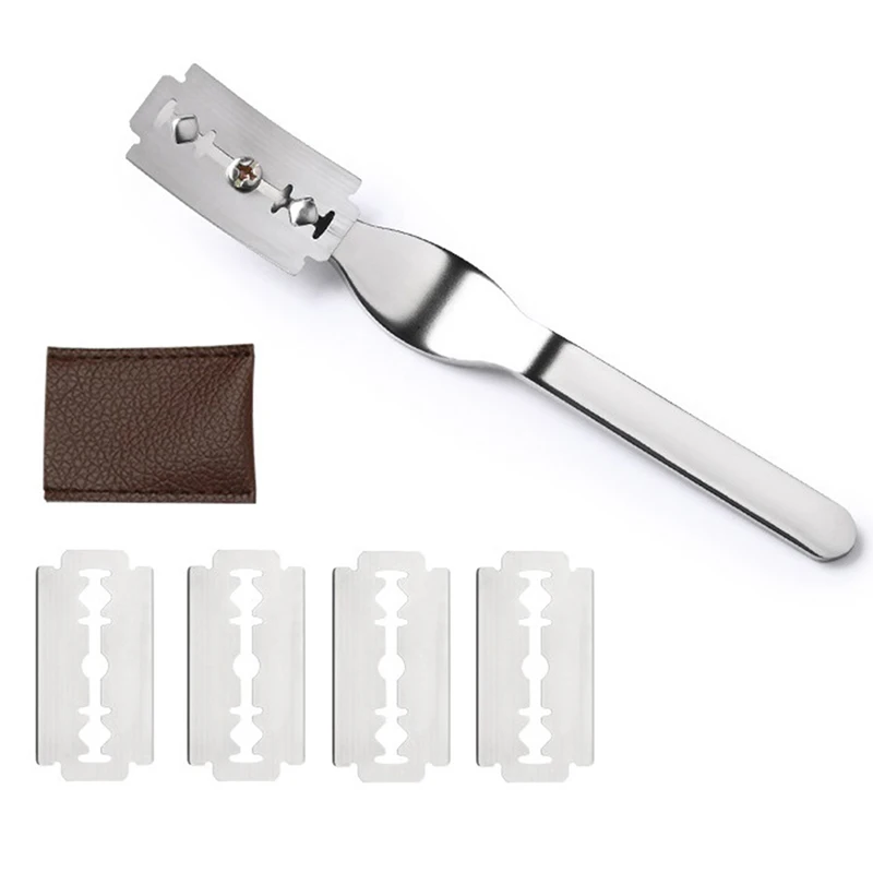 Hot Bread Lame Cutter with Leather Bag 5 Blades French Bread Scorer Dough Scoring Tools Slashing Tool for Sourdough Bread Bakers