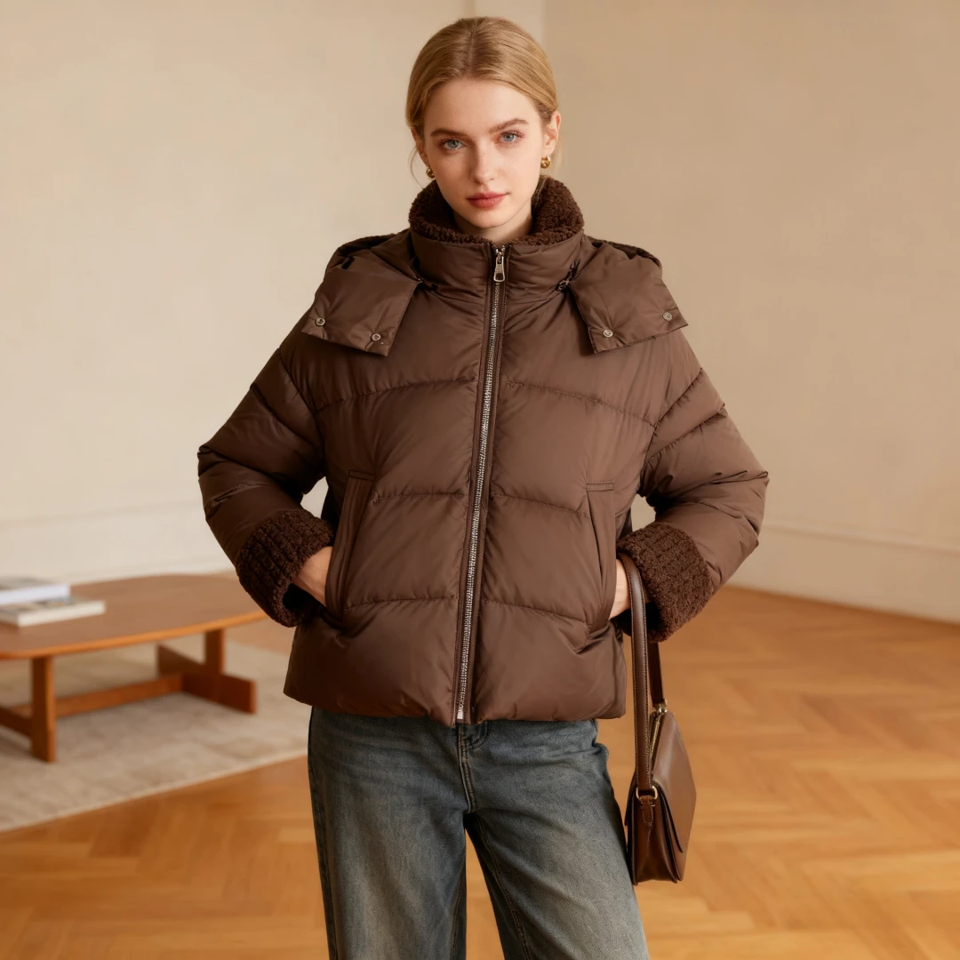 

Zipper Solid Parkas Women Long Sleeve Loose Streetwear Hoodies Warm Outerwear Jackets Pockets Thick Coats 2025 Winter Casual