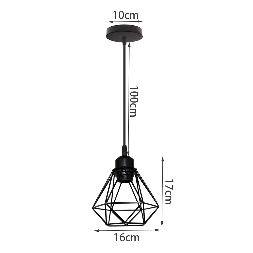 Retro hanglamp ijzeren frame plafondverlichting verf restaurant theehuis kroonluchter binnen smeedijzeren moderne hanglampen