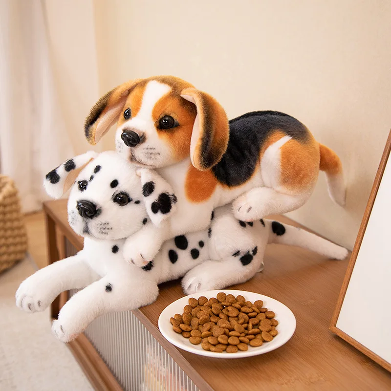 New Dalmatians Dog Plush Toy Cute Stuffed Realistic Beagle Spotted Puppy Doll Home Decor High Quality Birthday Gift