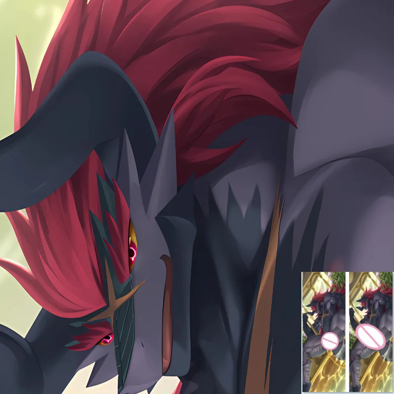 

DIY Personalized Anime Lord Batzz Fluffy Orcus Dakimakura Furry Pillowcase Hugging Body Pillow Cover Case Double-sided Print