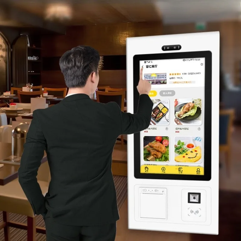 Self-service order cash register restaurant supermarket convenience store end point machine