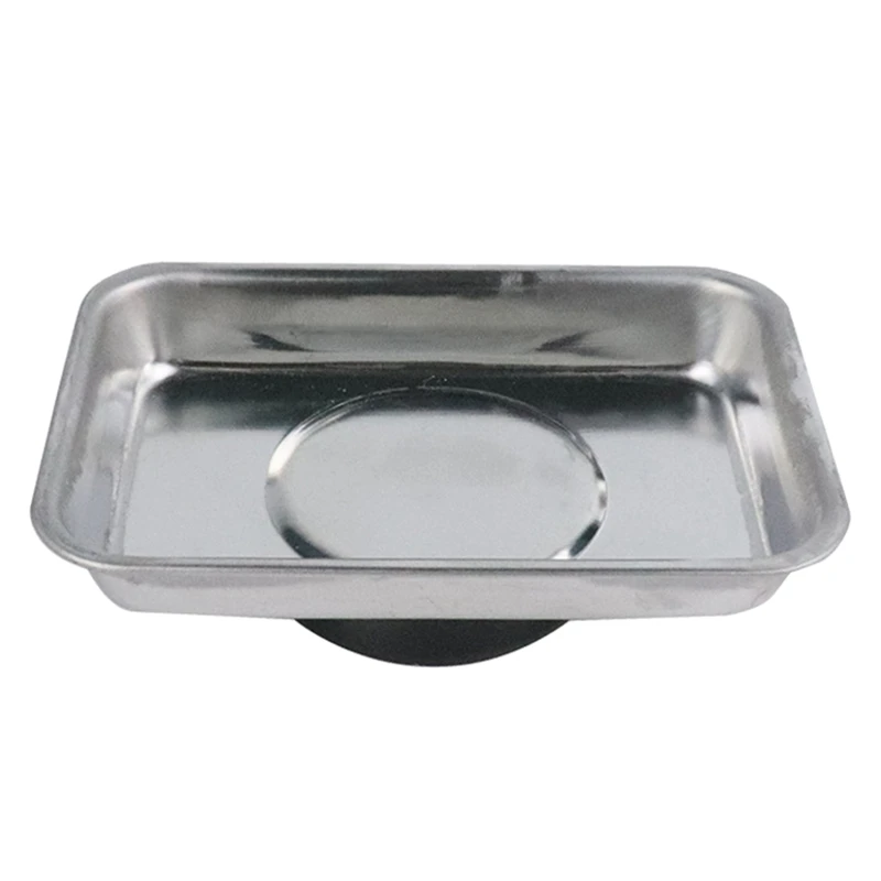 Bandeja magnética rectangular de 4 pulgadas para tornillos, enchufes, pernos, pines, mantienen las piezas pequeñas limpias, resistentes a la