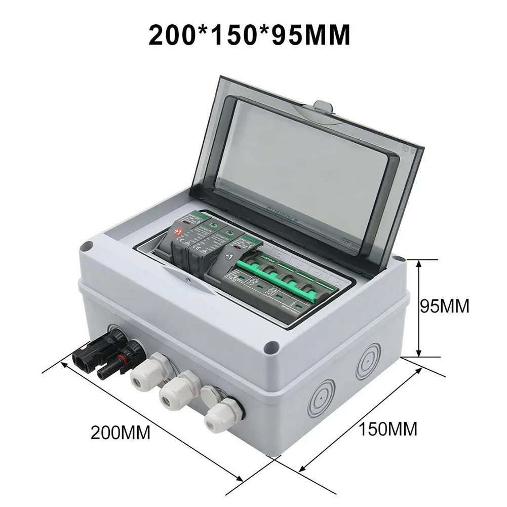 

1-In-1-out 1000V PV Combiner Box Solar Surge Protection DC Distribution 190*200*95mm/200*150*95mm PV Combiner Box Solar Parts