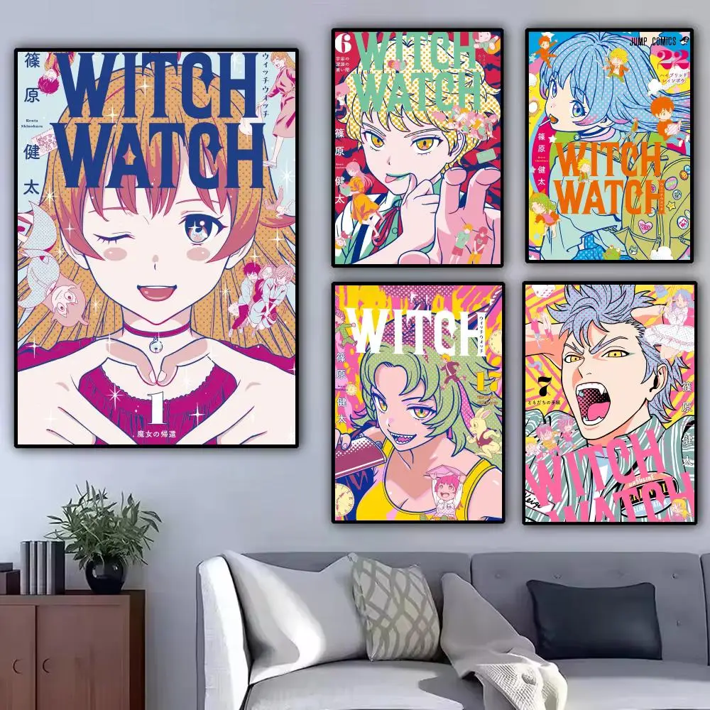 Anime Magic W-Witch W-Watch Poster Modern  Wall Art Aesthetic Minimalist Bedroom Decor Cafe Home Gift