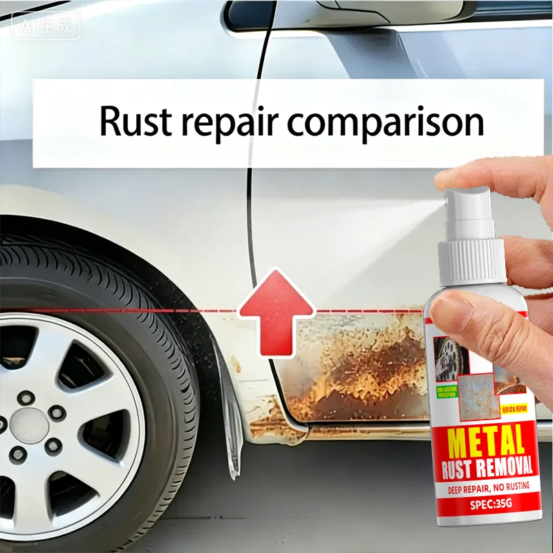 Farienne Metal Rust Removal Spray, 35G Efficient Rust Remover & Inhibitor for Car Parts, Tools & Metal Surfaces