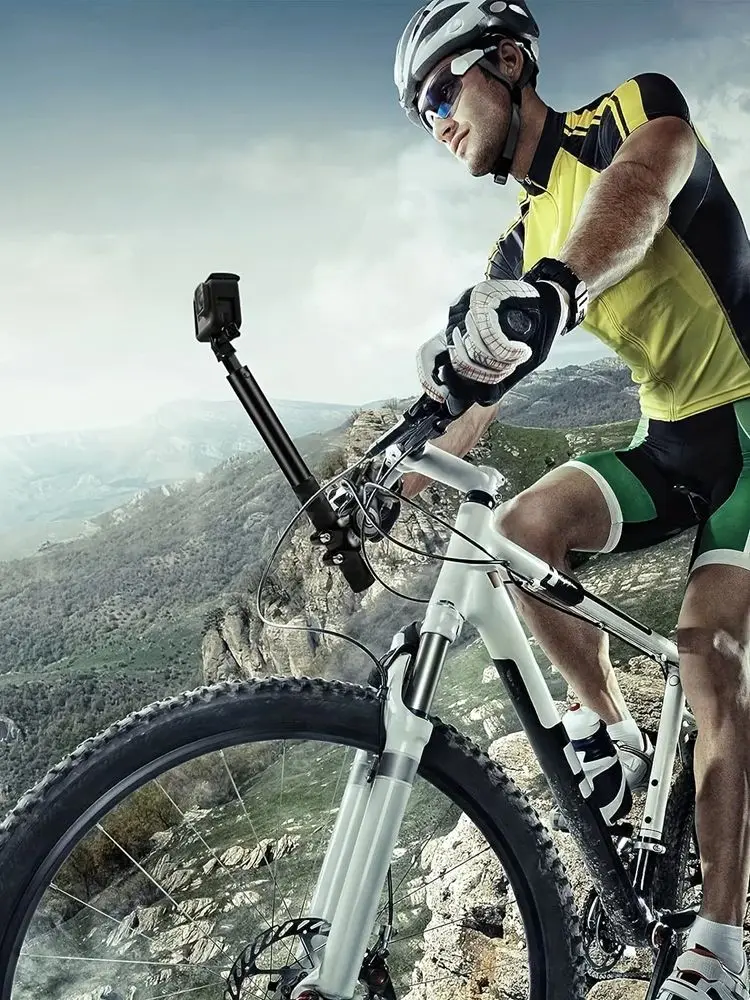 AliExpress MINIFOCUS Adjustable Motorcycle Bike Handlebar Selfie Stick Third Person Perspective Mount Bracket for GoPro/Insta360 X5 X4 X3 Action Came