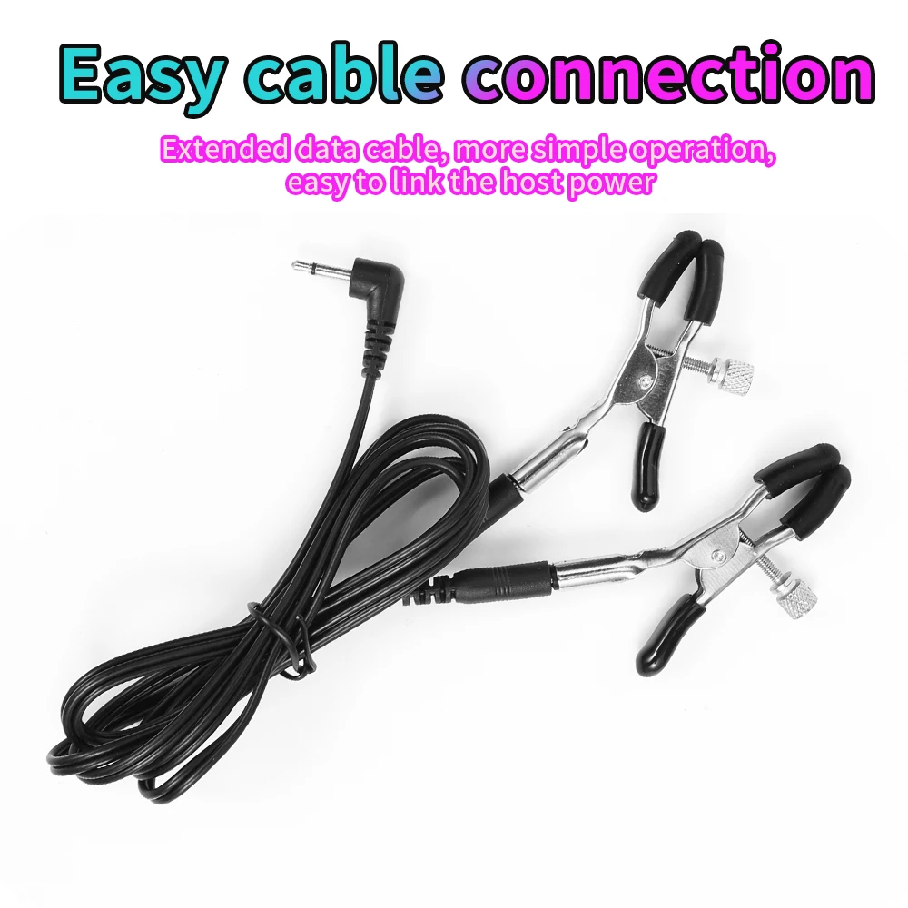 صدمة كهربائية الحلمة المشابك BDSM يمزح لعبة نبض كامل الجسم مدلك منصات تحفيز قوية الثدي البظر كليب الجنس لعب