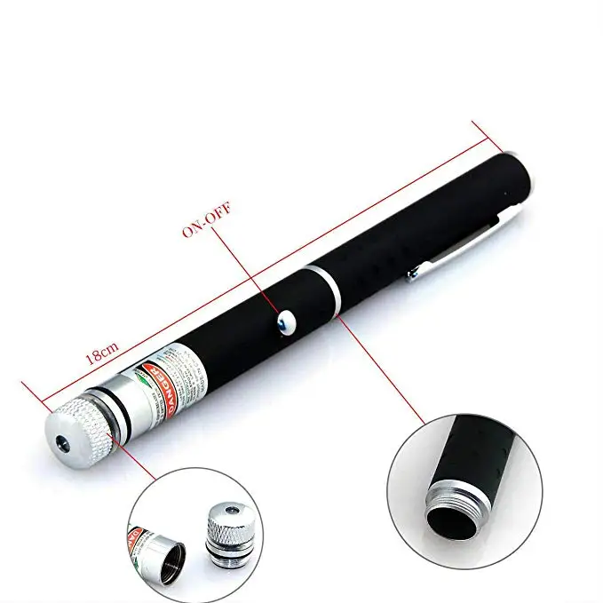 Grüner und roter Laserpointer mit einstellbarer Fokussierung, Laserlicht als Lehr- und Präsentationsmittel sowie als interaktives Spielzeug für Haustiere, Batterie nicht enthalten. – Detail 4