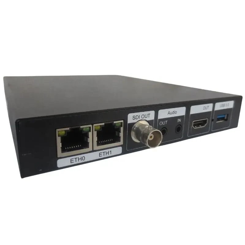 2CH Ip Rtsp إلى HDMI-متوافق مع SDI Video Audio H264 H265 فك التشفير