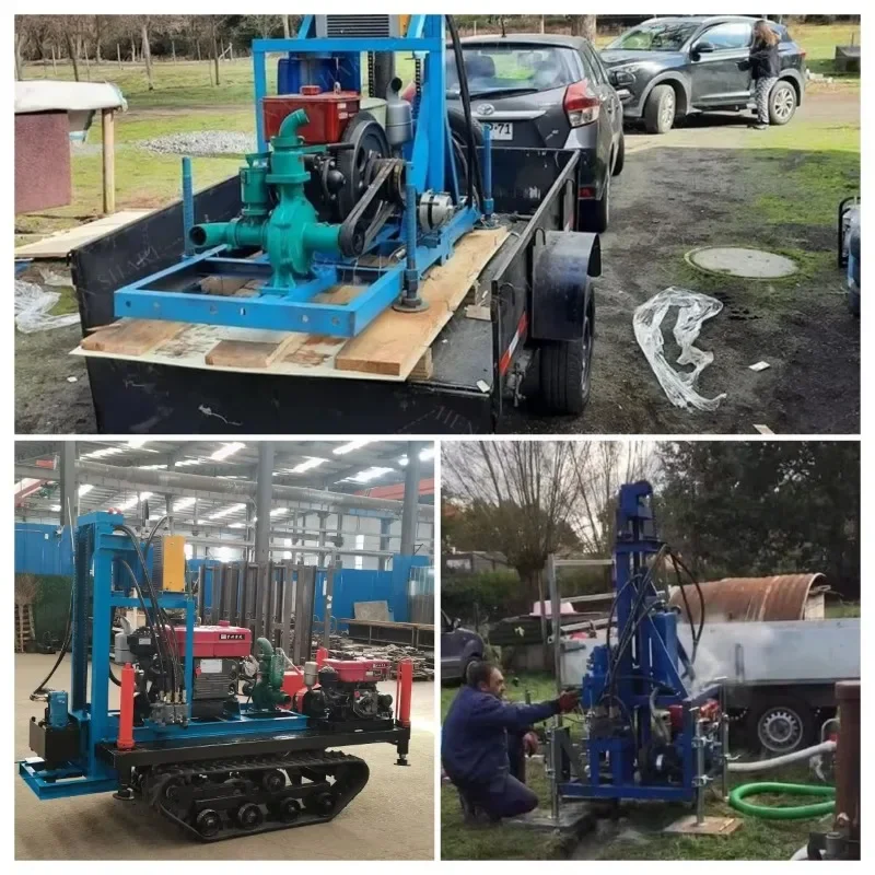 China Supplier Mini Price Small Portable Diesel Hydraulic Borehole Water Well Drilling Rig Machine for Sale