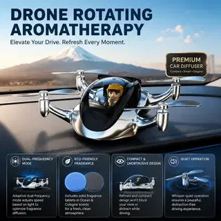 

NEW Solar Powered Rotation Helicopter Solar Aromatherapy Car Air Freshener Alloy Creative Car Perfume Decoration High Quality