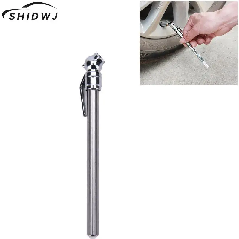 Mini Tire Pressure Gauge Digital Display Tmps Automobile 5-50PSI Silver Stainless Steel Motorcycle Meter Tyre Tire Pressure Pen