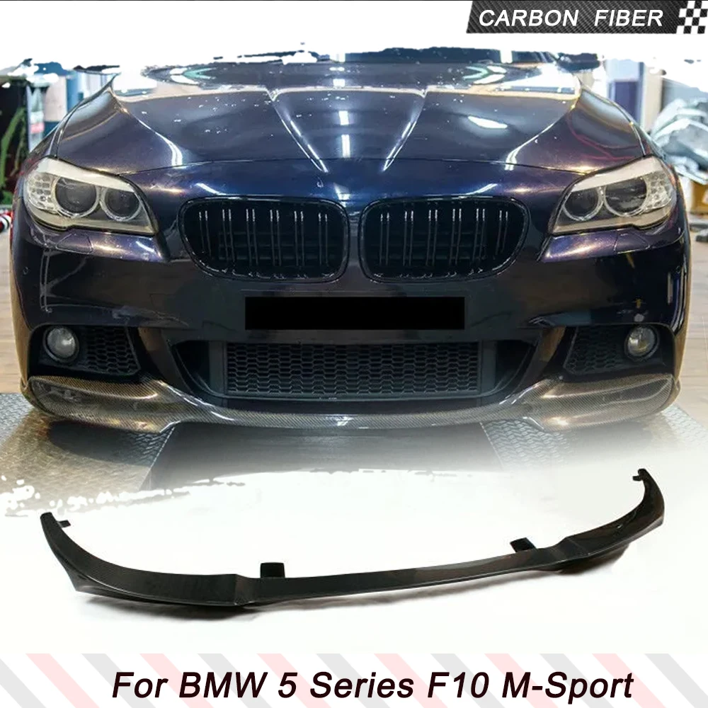 

For BMW 5 Series 525i 528i F10 M tech M Sport Carbon Fiber Front Bumper Lip Splitters Spoiler 2011-2017 FRP Black Racing Spoiler