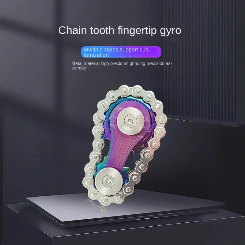 Fidget Spinner à chaîne en métal – Jouet anti-anxiété et anti-Stress pour adultes et enfants, jouet de bureau EDC Office Focus ADHD