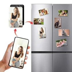 Custom Photo Acrylic Fridge Magnets Magnetic Picture Frame Personalized with Favorite Photo for Home Decoration Office Decor