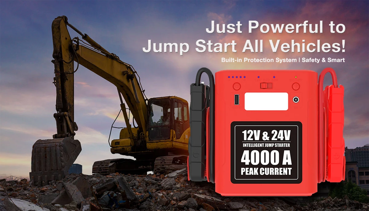 12 v/24 v jump Starter พร้อม Peak current 4000A 12 24 โวลต์ Jump Starter รถแบตเตอรี่ Jump Starter 12/24 V