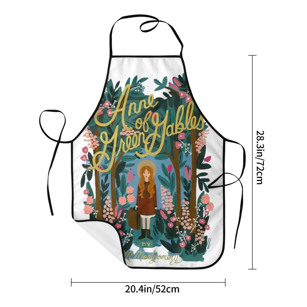 Anne Of Green Gables Apron Chef Cooking Cuisine Tablier Sleeveless Bib Kitchen Cleaning Pinafore for Women Men Painting